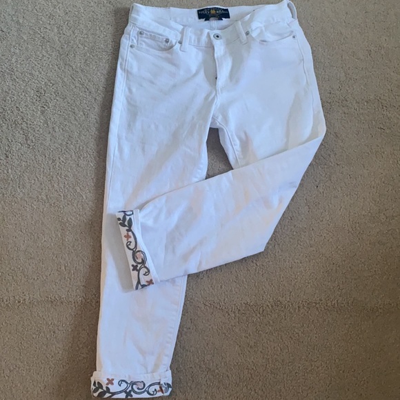 🍀Lucky Brand white sweet crop denim jeans - Picture 10 of 15